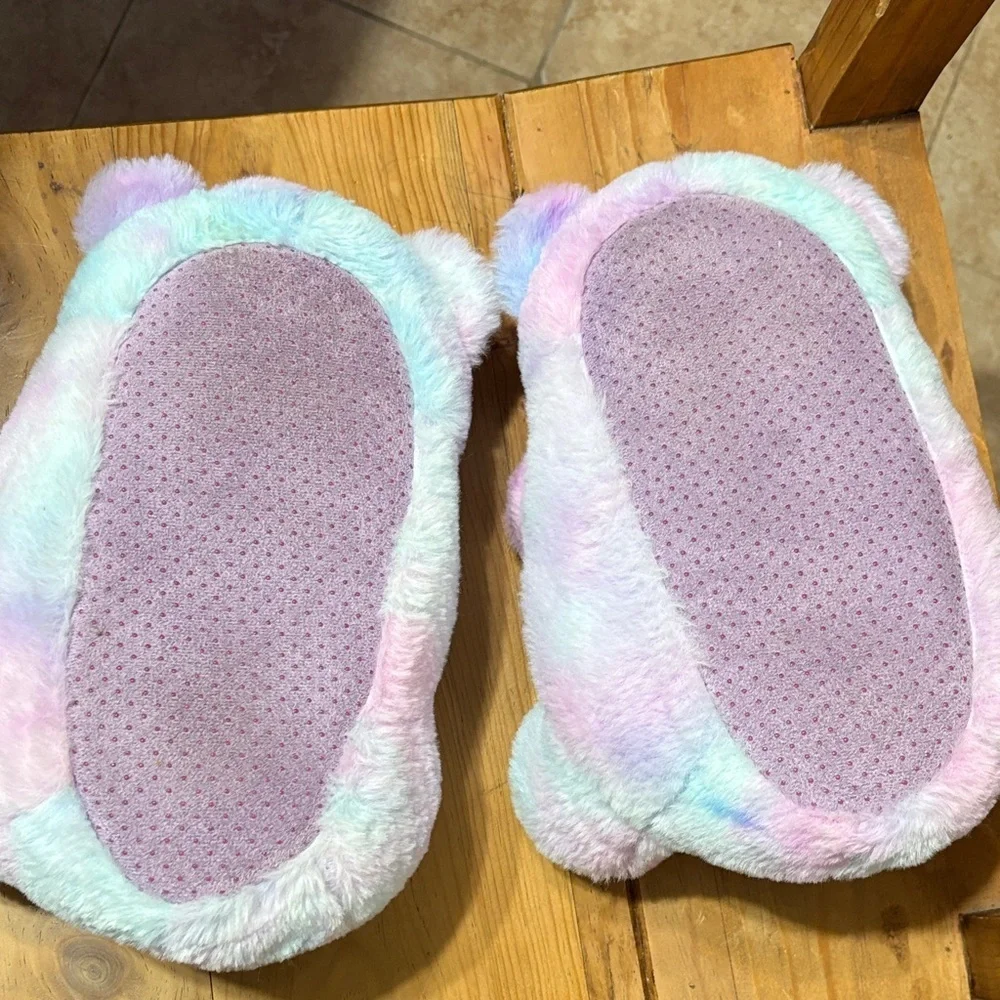 Place Multicolor Plush Bear Slippers